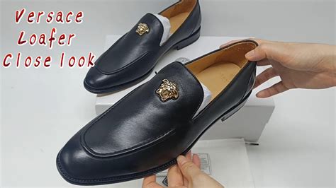 versace loafers mens blue|medusa apron toe loafer men.